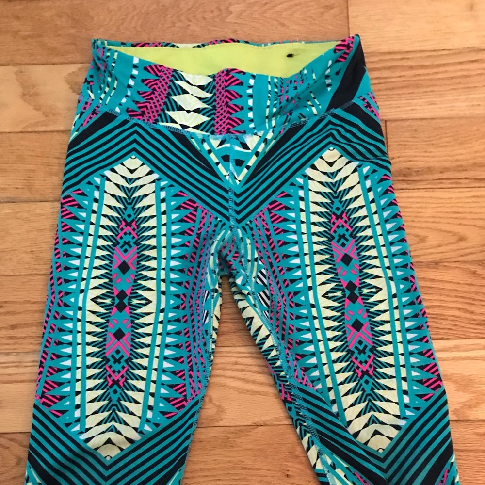 Colorful print workout pants